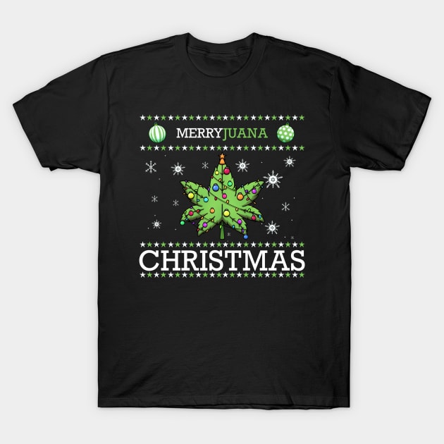 Merryjuana Christmas T-Shirt by TheMaskedTooner